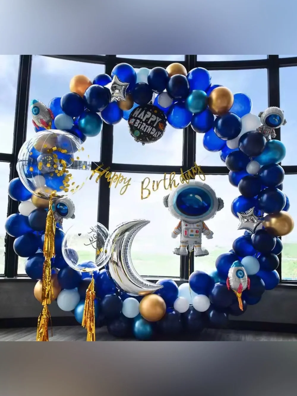 Round Balloon Arch Stand Kit – Party Wedding Birthday Backdrop Holder 5.9ft